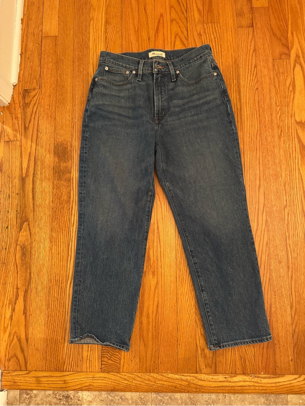 Madewell Indigo High-Rise Straight Jeans